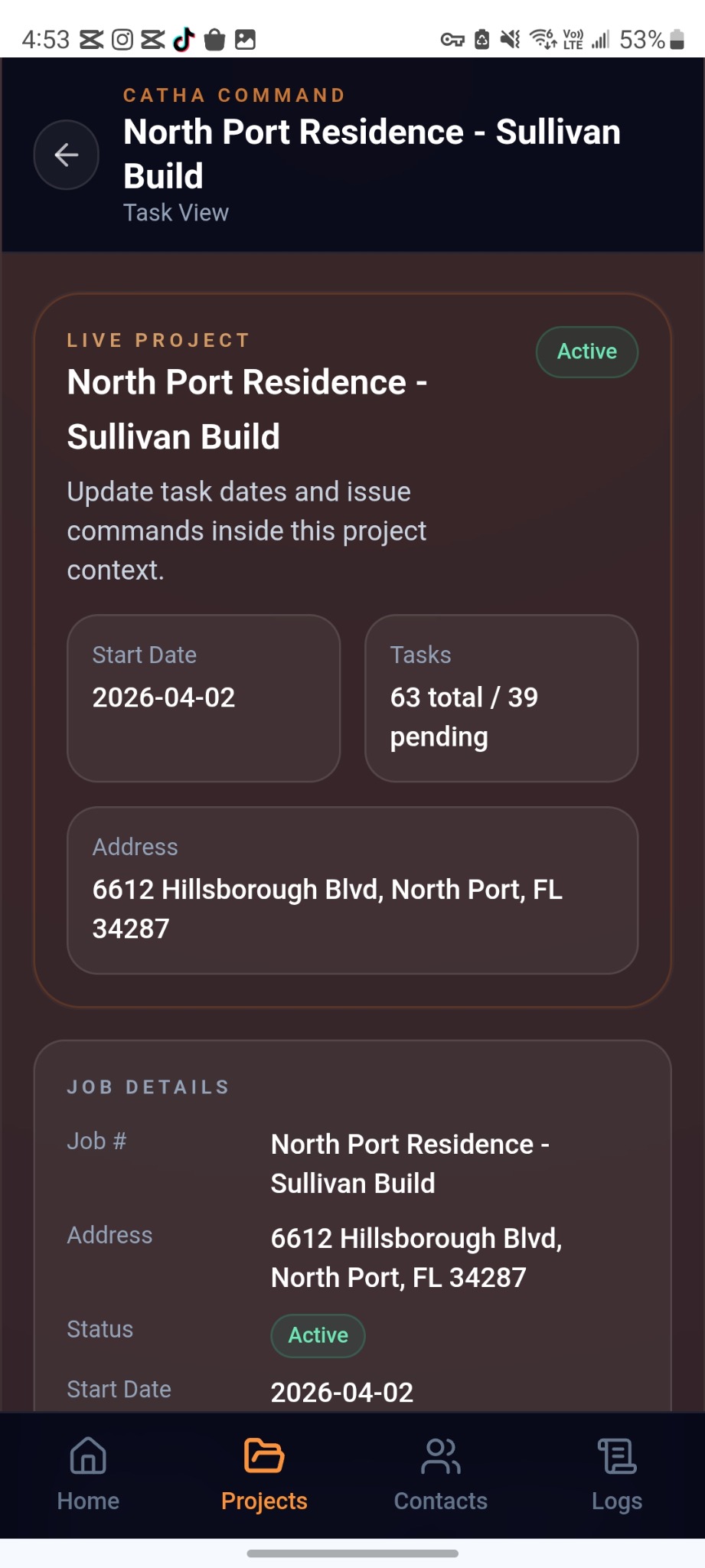 Ja Lite project detail screenshot