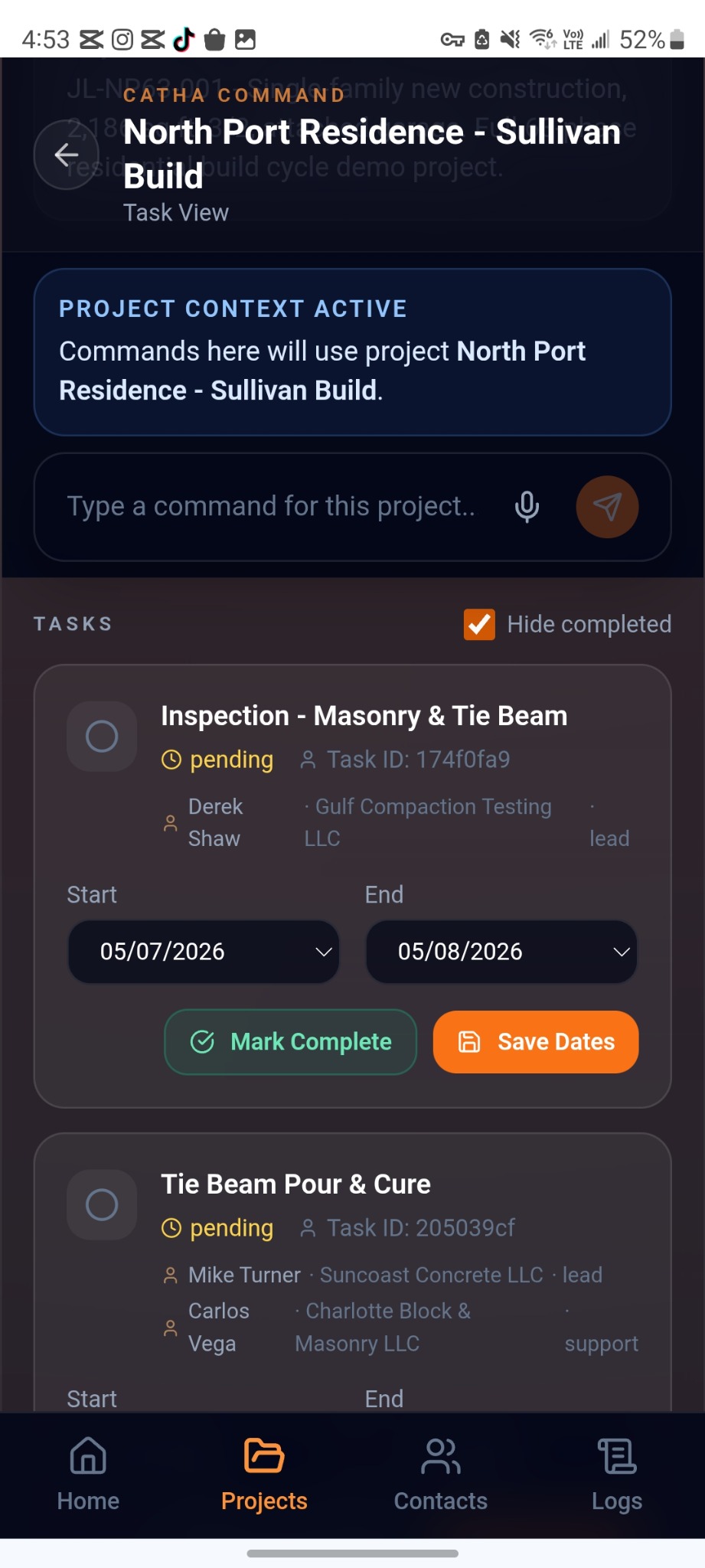 Ja Lite task view screenshot